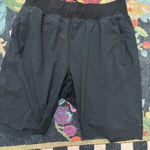 lululemon athletica Black Patterned Athletic Shorts